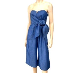 Mustard Seed Blue Strapless Jumpsuit